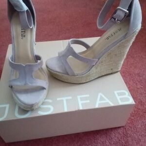 JustFab Women's Gray Wedge Heels